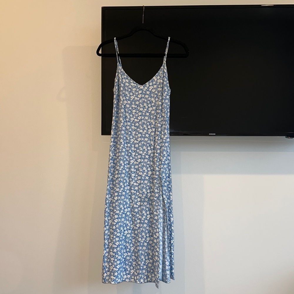 Reformation Floral Midi Slit Dress